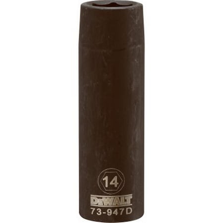 Stanley 0.5 in. Drive 14 mm 6-Point Deep Impact Socket 228352